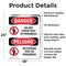 Signmission Do Not Enter Test In Progress Bilingual Danger Sign, Vinyl Decal, 18in W x 24in L, 2PK OS-2PACK-DS-D-1824-VS-1149 - alternate 6